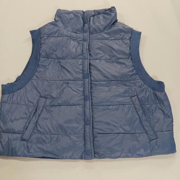 Offline by Aerie RN#54485 Women's Small Blue  Snap Button Sleeveless Vest Pocket - Picture 12 of 16